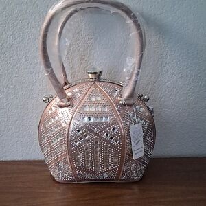 Elegant Pink Embellished Handbag